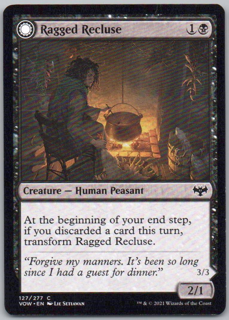 Ragged Recluse 127 Normal Creature Card - Innistrad: Crimson Vow