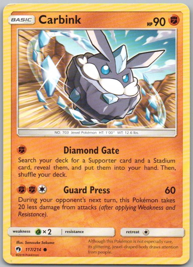 Carbink 117 Normal Fighting Card - Lost Thunder