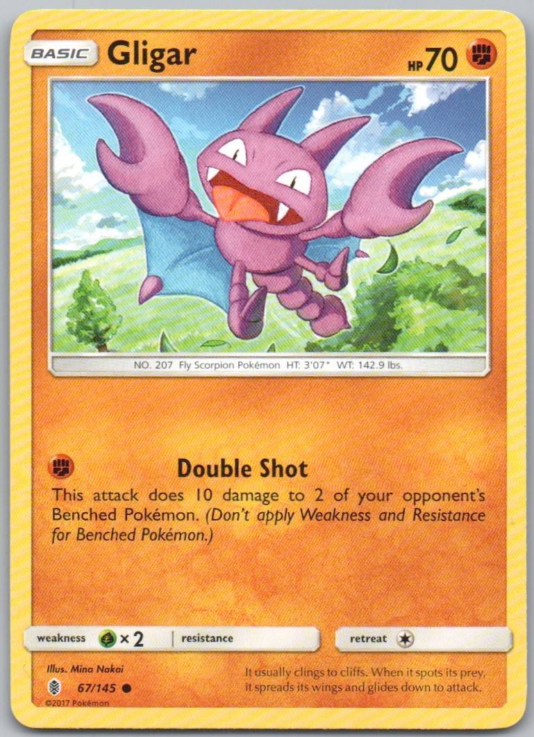 Gligar 67 Normal Fighting Card - Guardians Rising