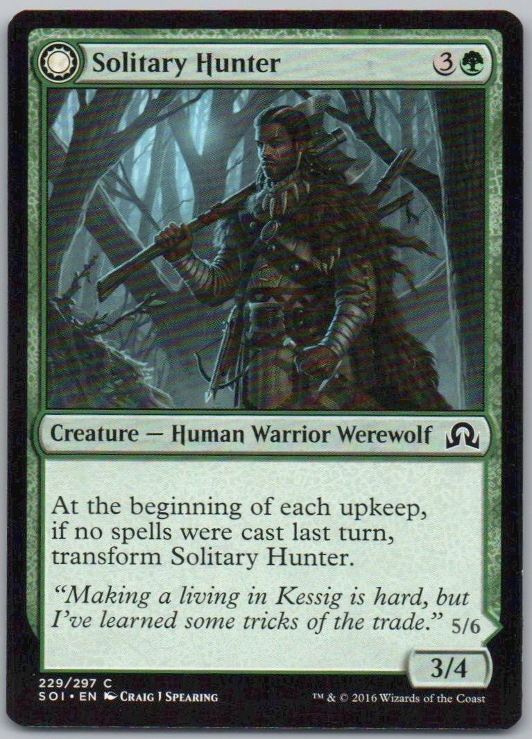 Solitary Hunter 229 Normal Creature Card - Shadows over Innistrad