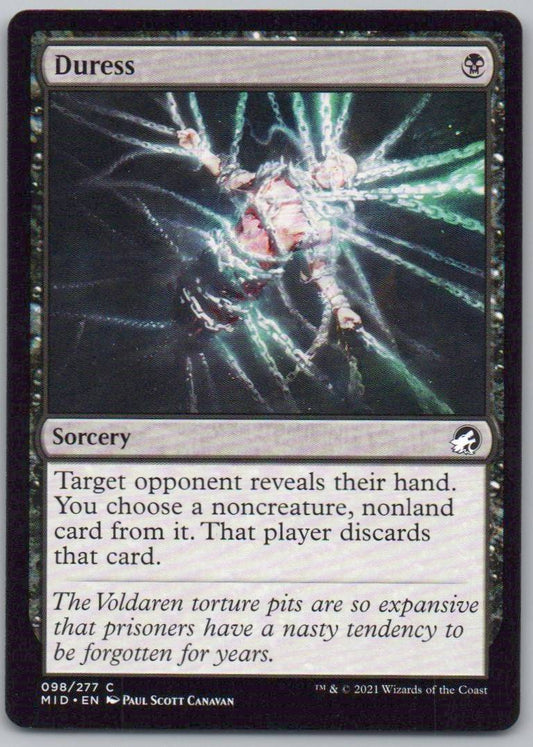 Duress 98 Normal Sorcery Card - Innistrad: Midnight Hunt