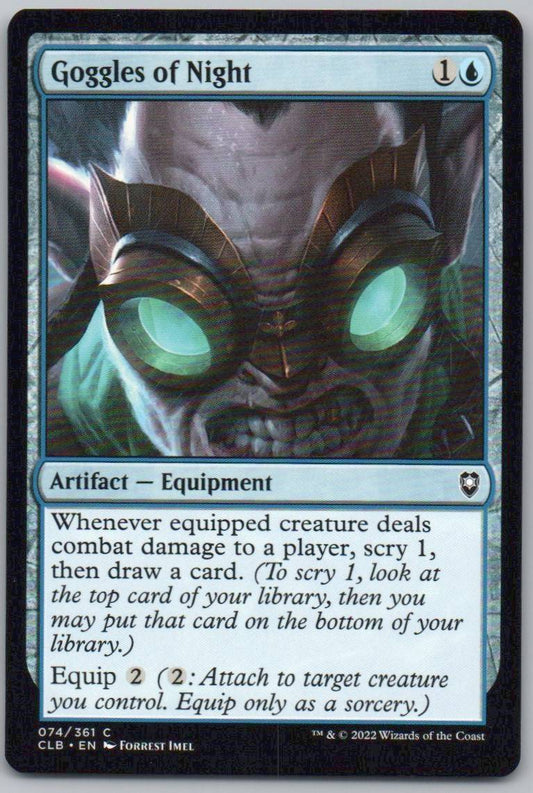 Goggles of Night 74 Normal Artifact Card - Commander Legends: Battle for Baldur's Gate