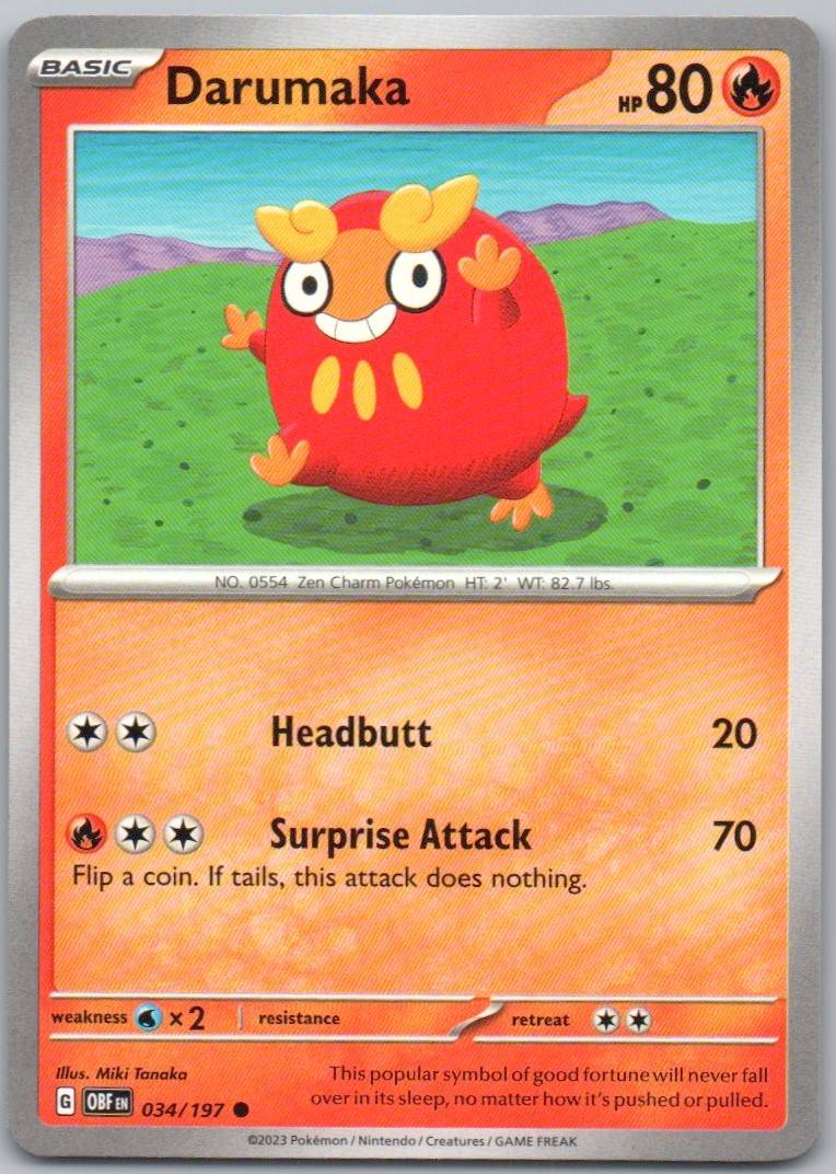 Darumaka 034 Normal Fire Card - Obsidian Flames