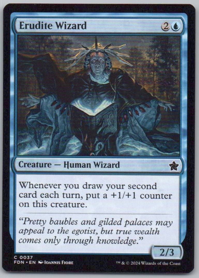 Erudite Wizard 37 Normal Creature Card - Foundations