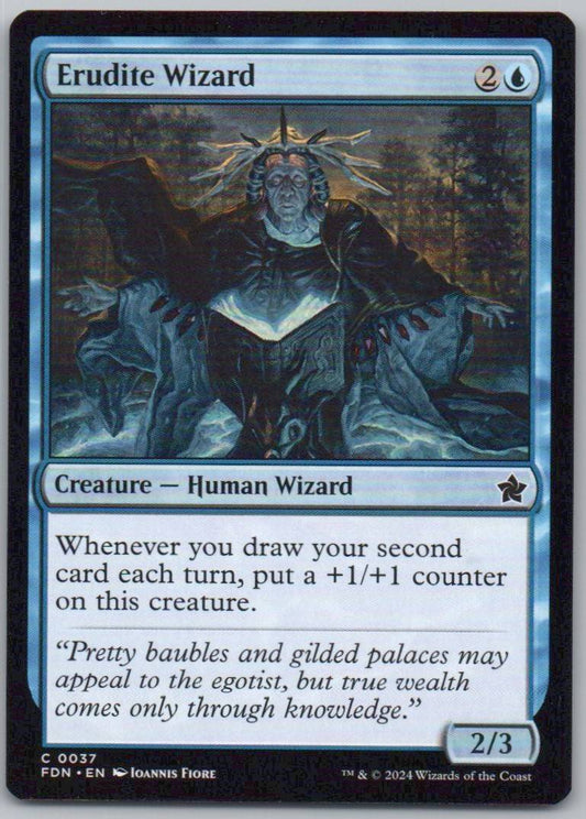 Erudite Wizard 37 Normal Creature Card - Foundations
