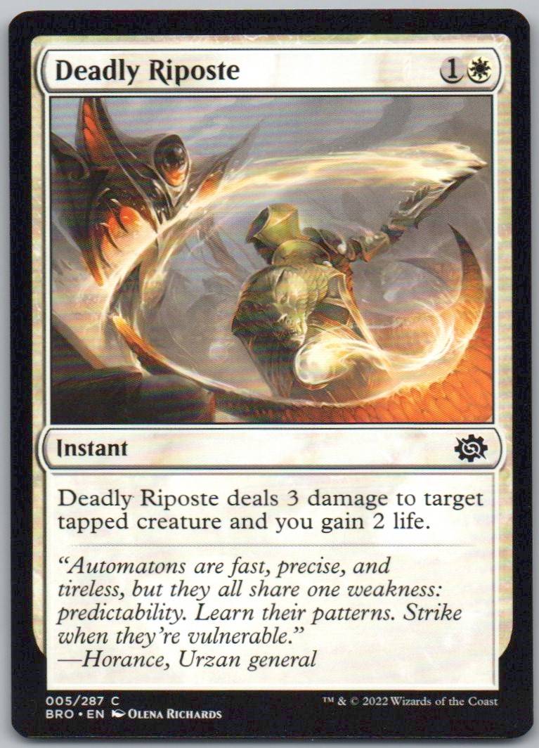 Deadly Riposte 5 Normal Instant Card - The Brothers' War