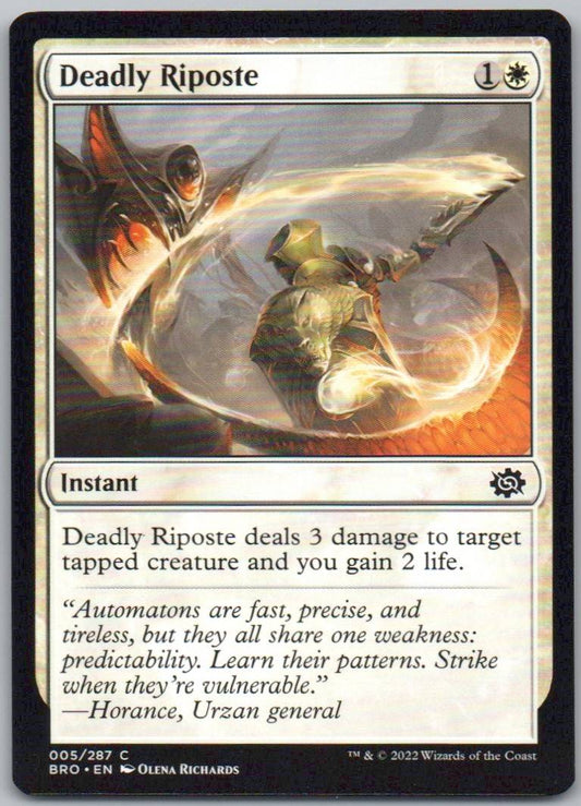 Deadly Riposte 5 Normal Instant Card - The Brothers' War