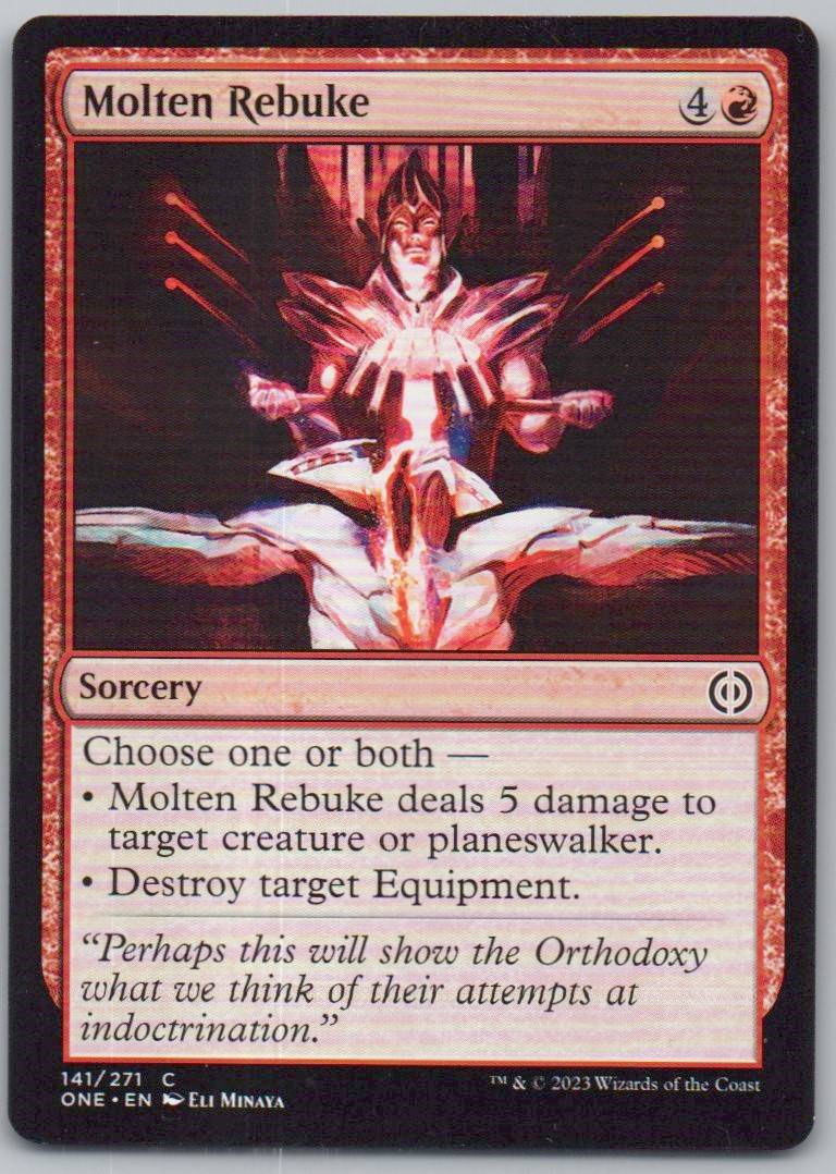 Molten Rebuke 141 Normal Sorcery Card - Phyrexia: All Will Be One
