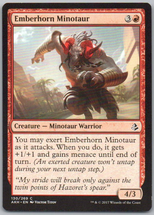 Emberhorn Minotaur 130 Normal Creature Card - Amonkhet