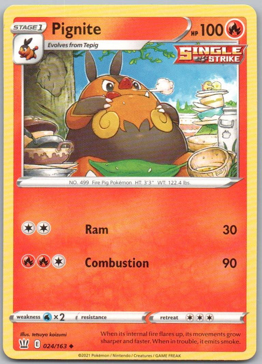 Pignite 024 Normal Fire Card - Battle Styles
