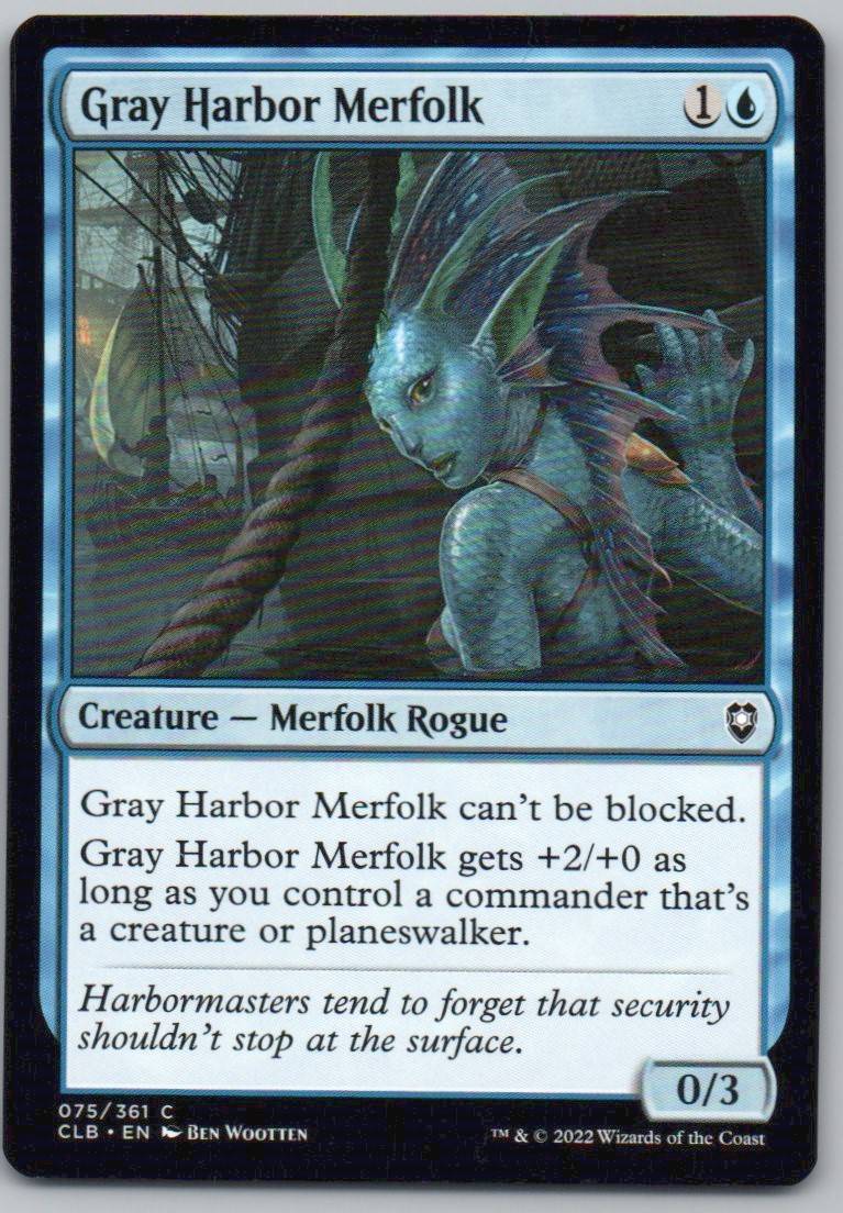 Gray Harbor Merfolk 75 Normal Creature Card - Commander Legends: Battle for Baldur's Gate