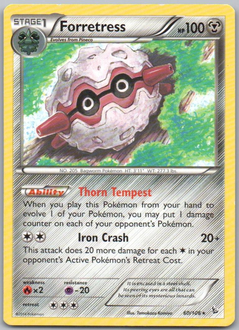 Forretress 060 Normal Metal Card - Flashfire