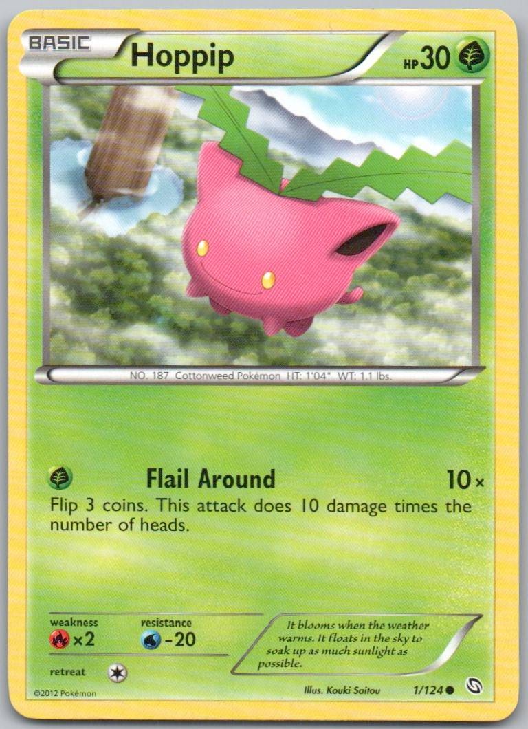 Hoppip 1/1 Normal Grass Card - Dragons Exalted