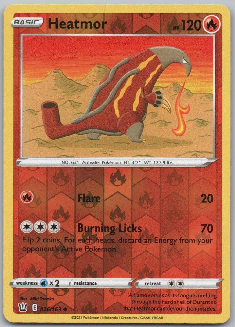 Heatmor 026 Reverse Holo Fire Card - Battle Styles