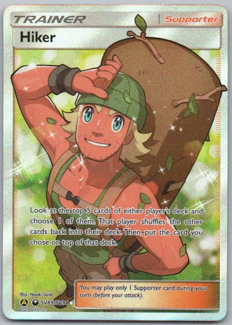 Hiker SV85 Holo Trainer Card - Hidden Fates