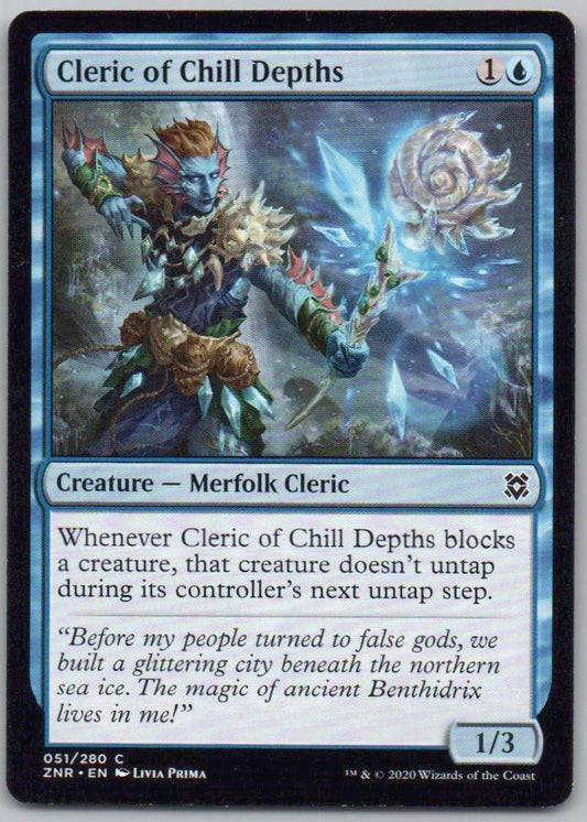 Cleric of Chill Depths 51 Normal Creature Card - Zendikar Rising